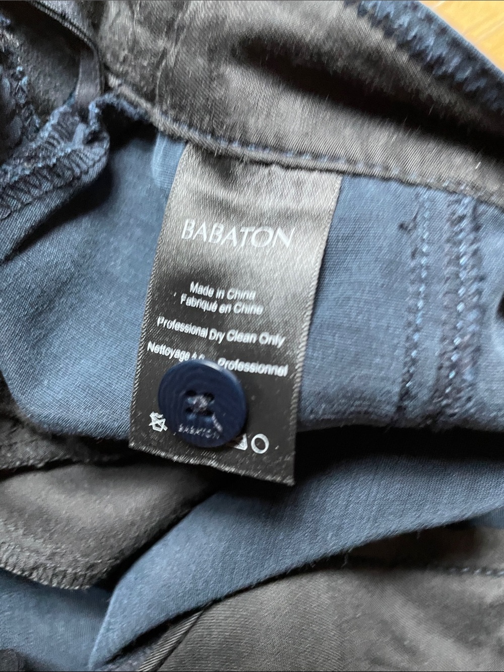 Babaton Navy Dress Pants - Straight Tailored Cut - Picture 3 of 4